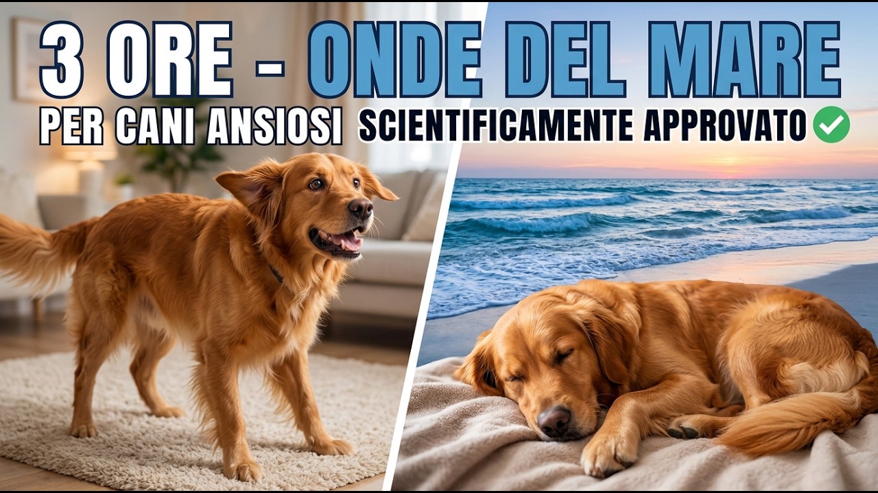 Il Tuo Cane Piange Quando Esci di Casa? 🌊 Onde del Mare per Calmarlo | 3 Ore
