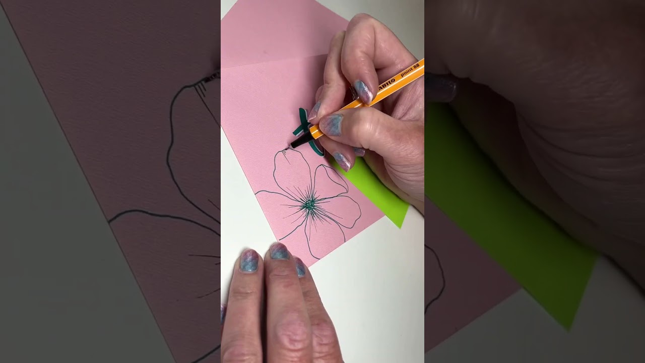 Let&rsquo;s decorate an envelope!  Floral art with some lettering 🌸