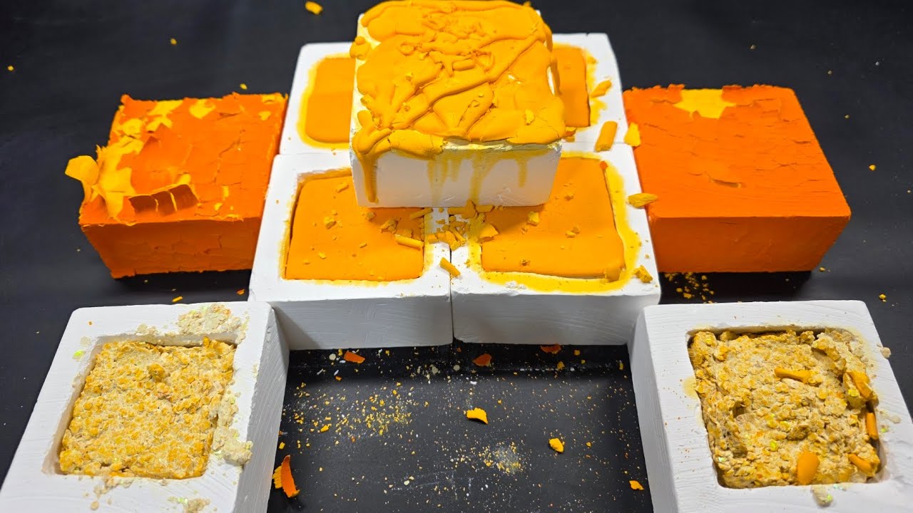 Extremely Dusty Crush | Dyed Chalk | Cornstarch Bombs I ASMR I Oddly Satisfying #asmr #fyp 