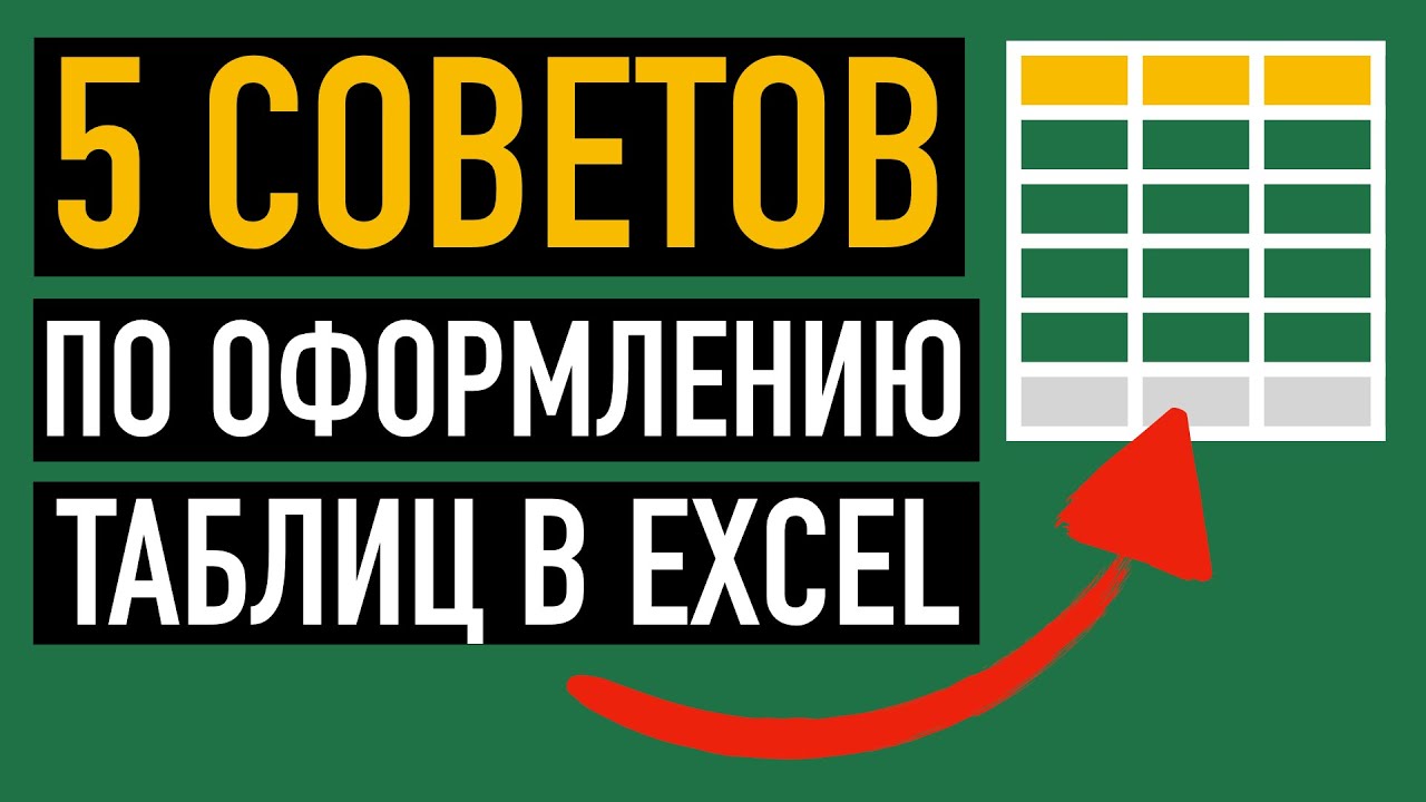 5 СОВЕТОВ💡 по оформлению таблицы в Excel