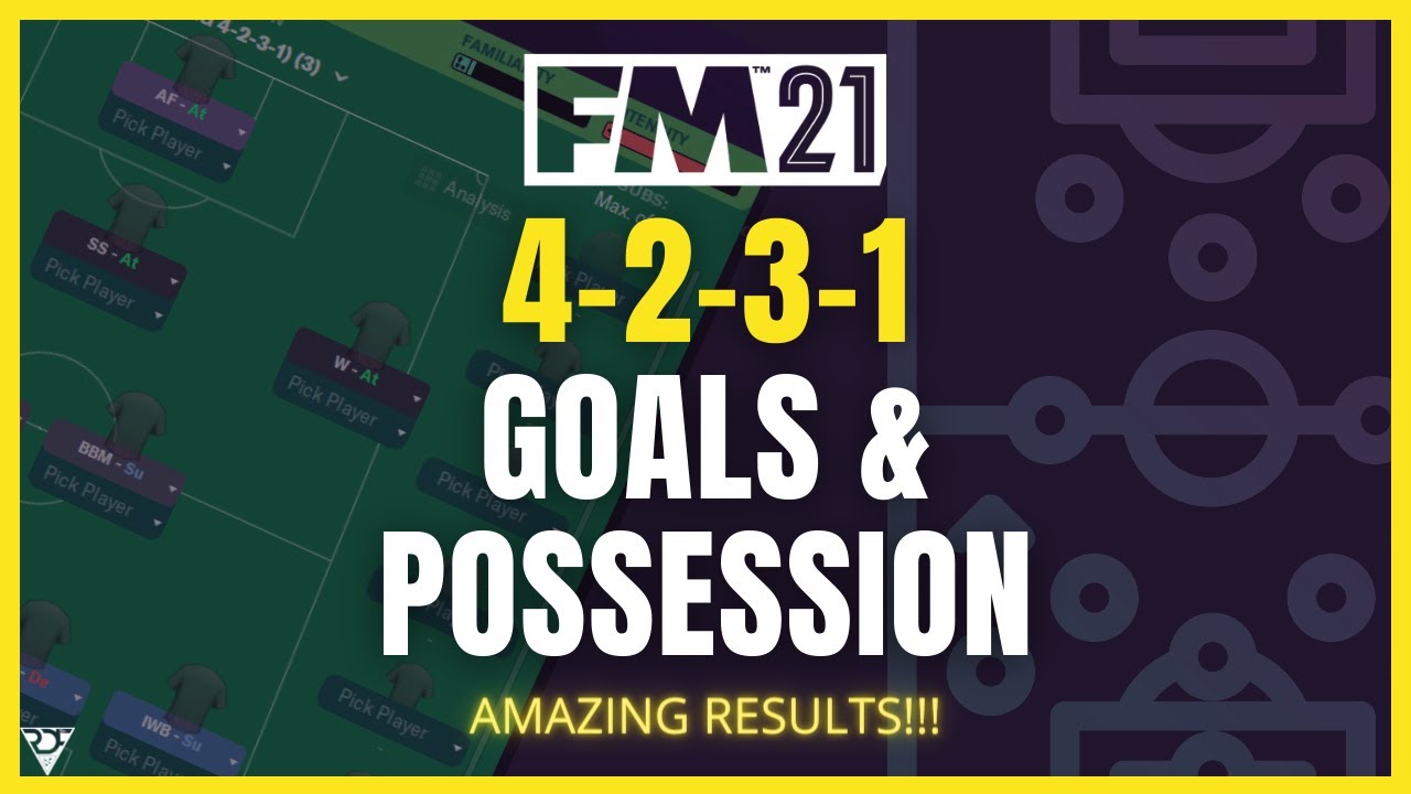ГОЛЫ И ВЛАДЕНИЕ МЯЧОМ 4-2-3-1! Тактика FM21: потрясающие результаты с ДВУМЯ командами! | Football...