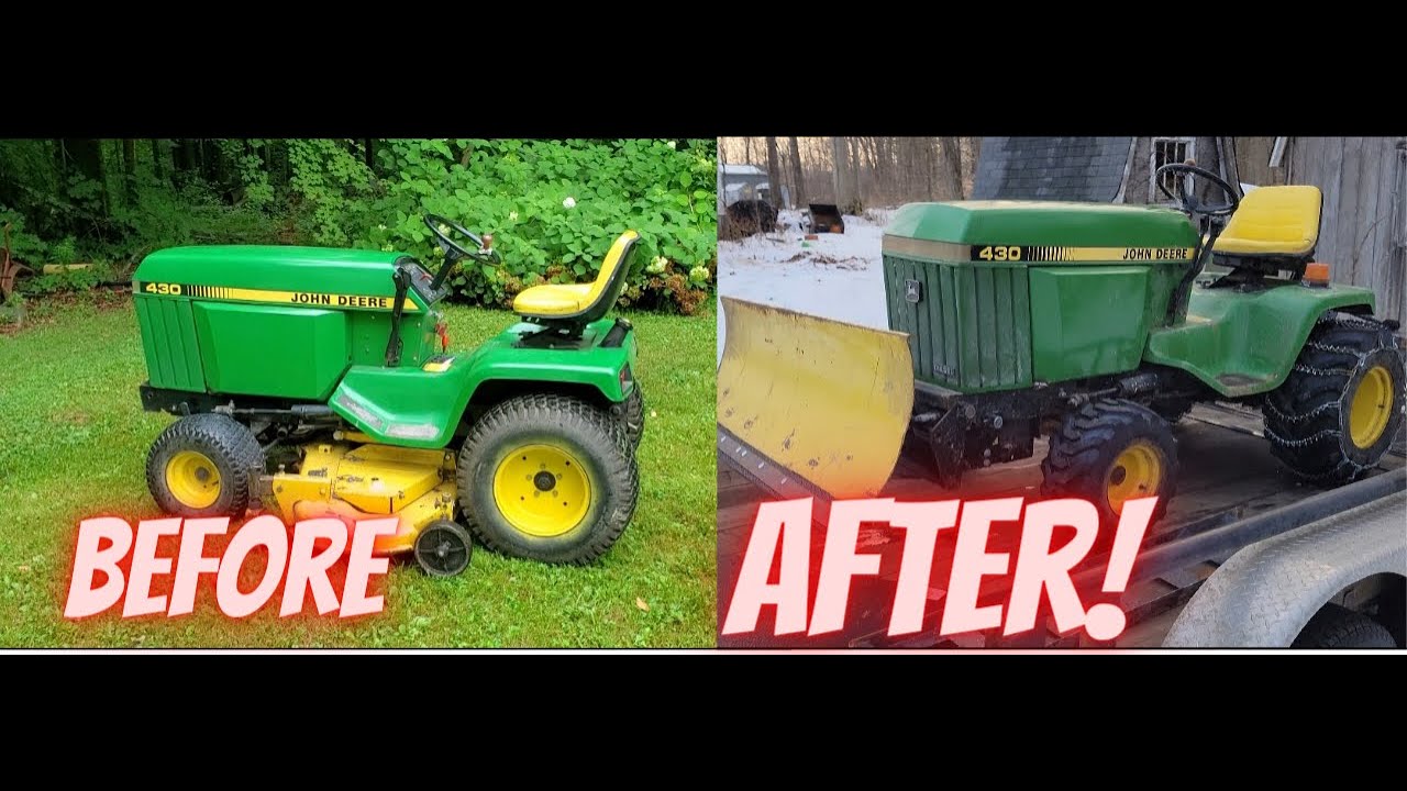 ИНТЕРВАЛЬНАЯ СЪЁМКА ТРАНСФОРМАЦИИ САДОВОГО ТРАКТОРА JOHN DEERE 430 И СТОИМОСТЬ ЕГО РАБОТЫ. СТРАНН...