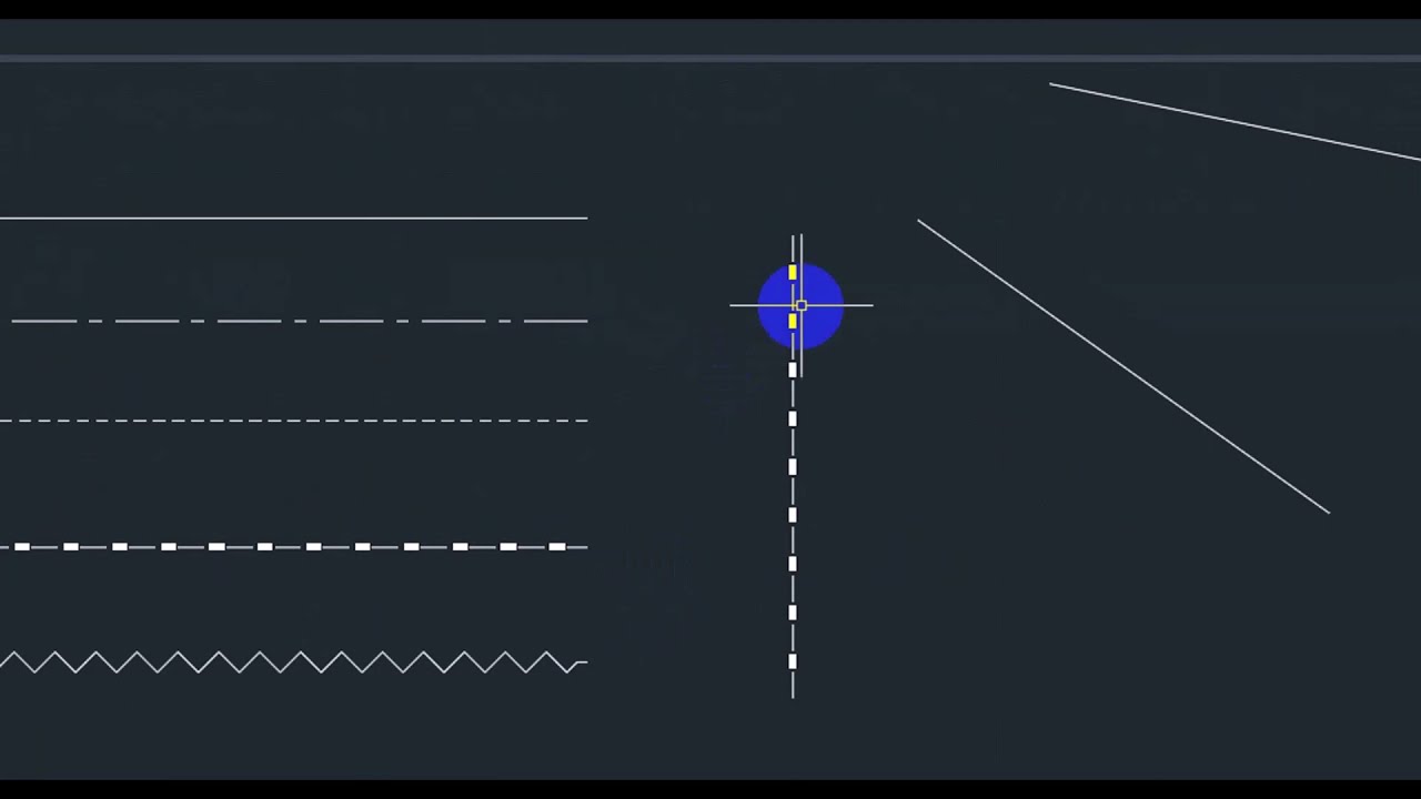 شرح |   Linetype  |   أنواع الخطوط الهندسية