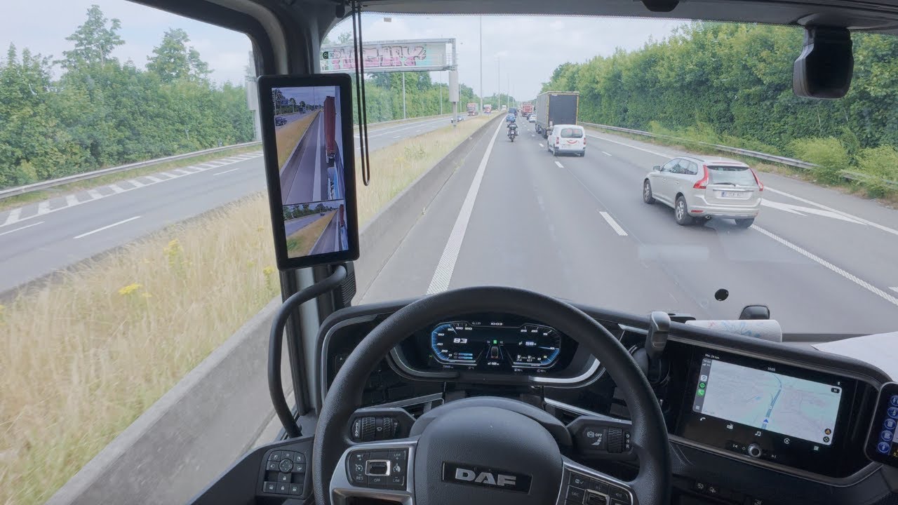 ASMR 1.5 Hour Trucking Journey France to Belgium | DAF XG with Digital Mirrors | 4K POV Drive