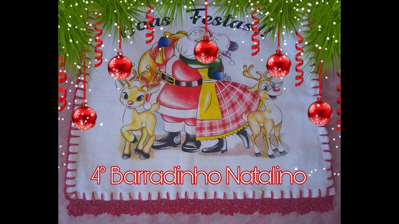 4* Barrado de crochê Natalino