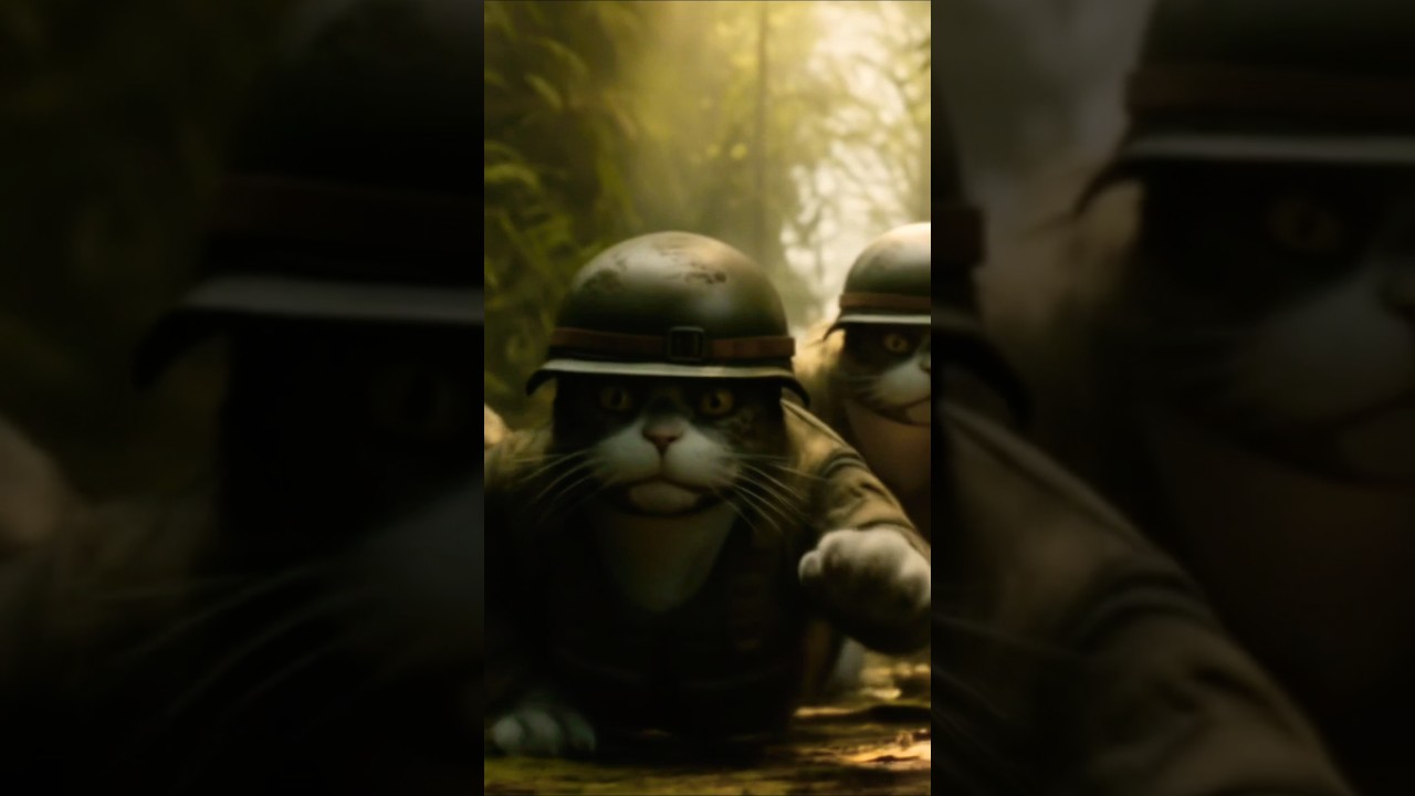 Military Cats Panic and Run! #aishorts #cats #rats #run #aiarts #shorts #shortsvideo #ai #aivideo