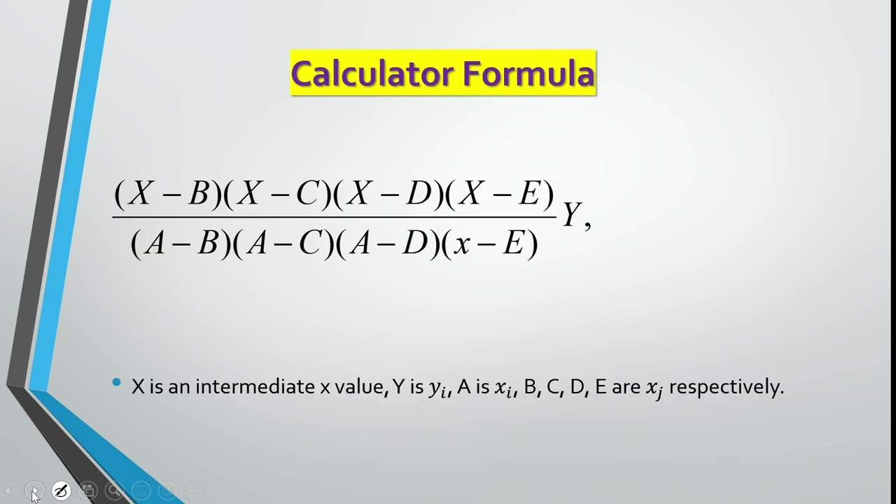 Lagrange Interpolation by Excel