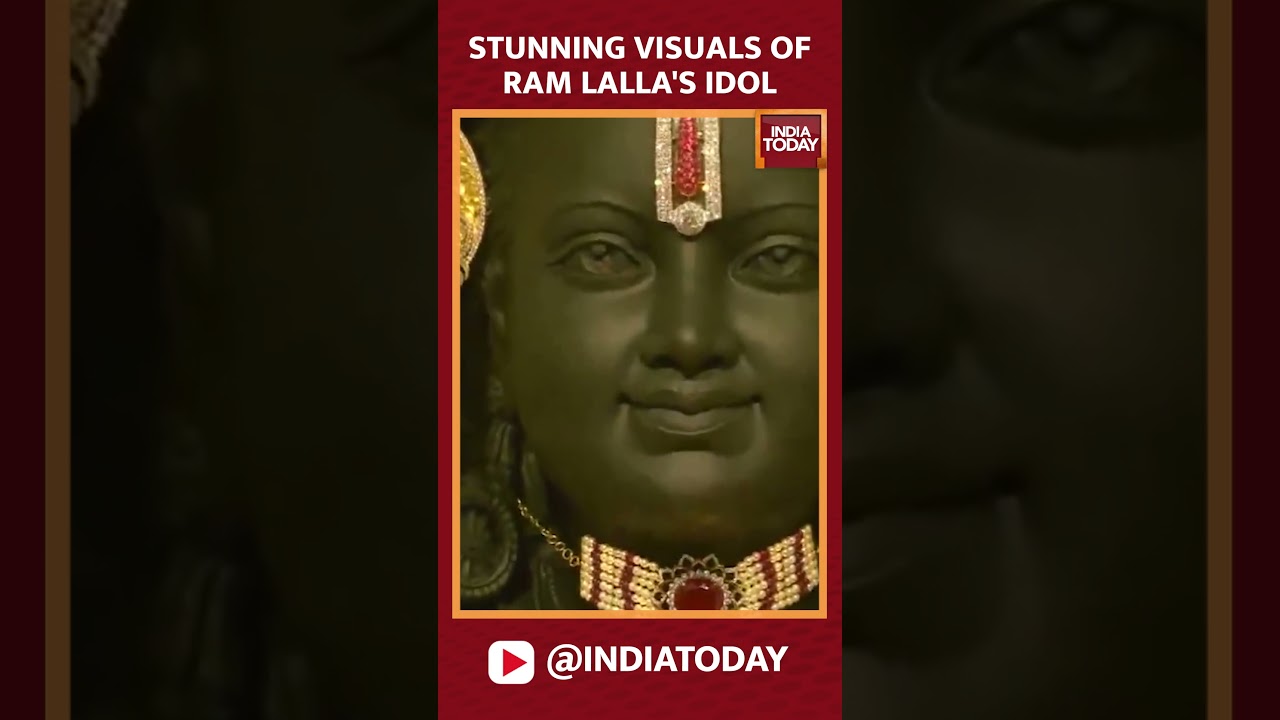 Visuals Of Ram Lalla's Idol At The Shri Ram Janmaboomi Temple In Ayodhya | #shorts