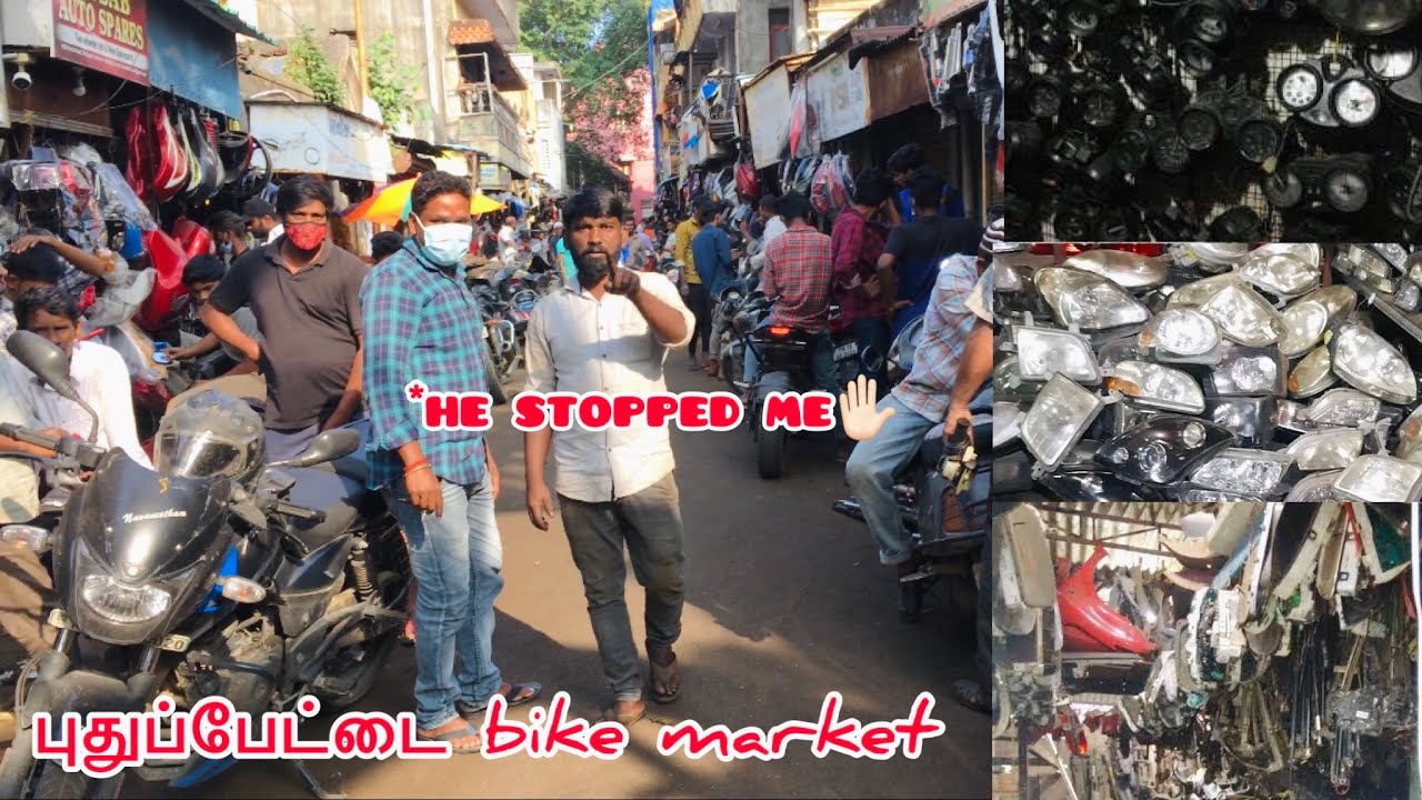 Are they selling stolen bike parts - Exploring Pudhupettai Bike Market 🏍 in Chennai.