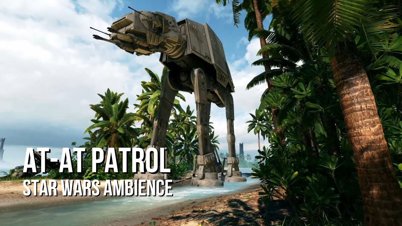 AT-AT Scarif Patrol | Star Wars Ambience | Distant AT-AT Sounds, Tatooine Winds
