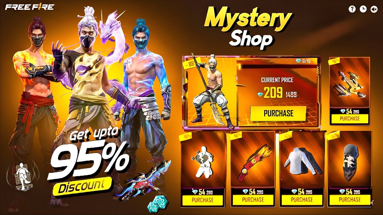 Next Mystery Shop Free Fire 🤯💥 | Golden Shade Bundle Return | free fire new event | ff new event 