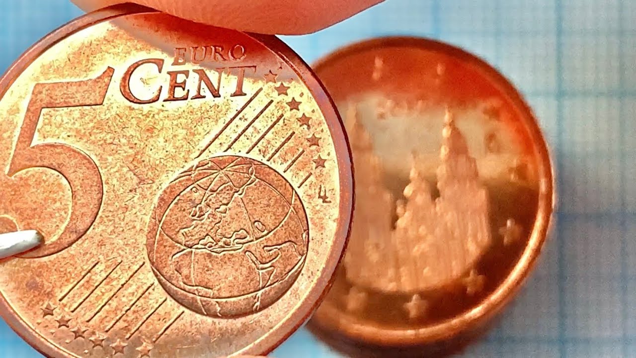 5 euro CENT 1999 2000 2001 2003 2004 2005 2006 2007 2008 2010 2014 2016 2017 2018