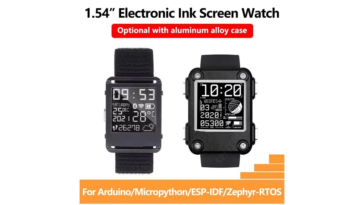 ESP32 1.54-inch E-Paper Smart Watch Display &ndash; Ultra-Low Power DIY Dev Kit!