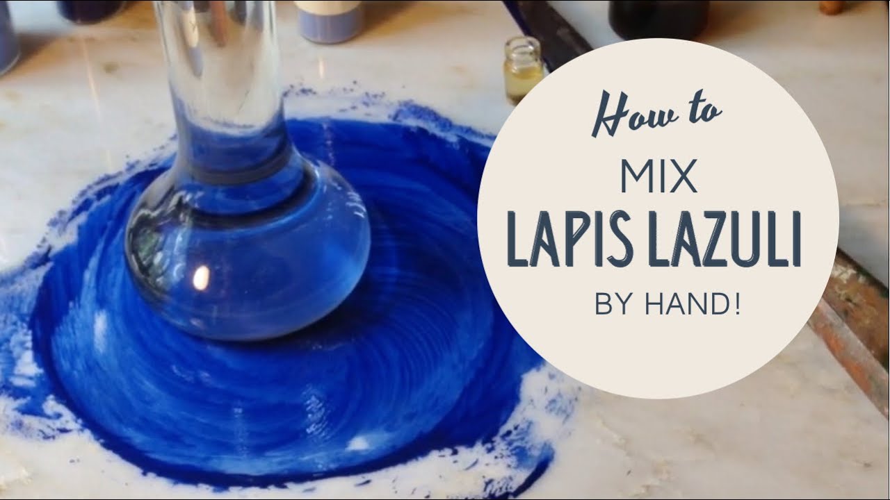 How to Mix LAPIS LAZULI Gemstone Watercolor paint by hand