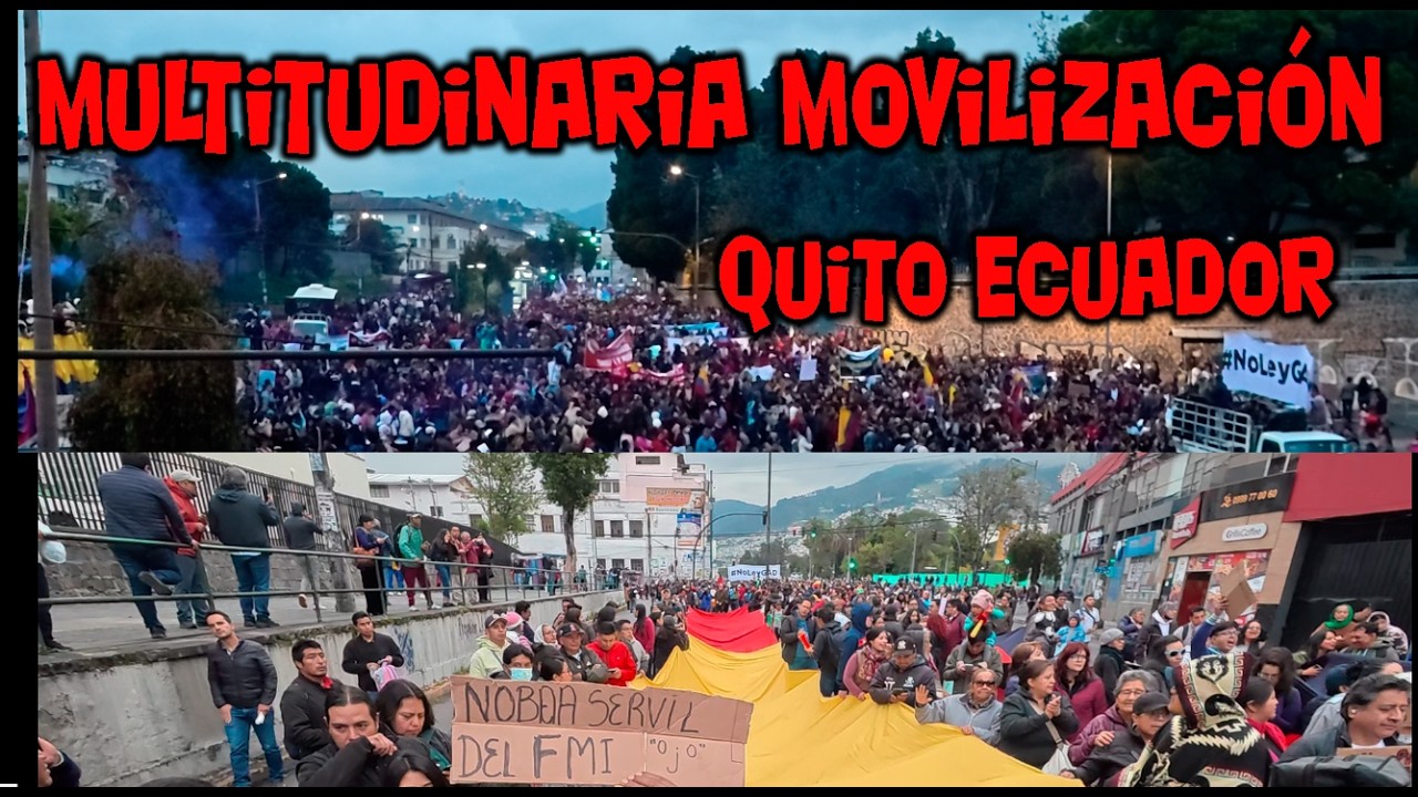 MASIVA MARCHA  EN QUITO EN CONTRA DE LA PROPUESTA  DE LA REFORMA AL COOTAD