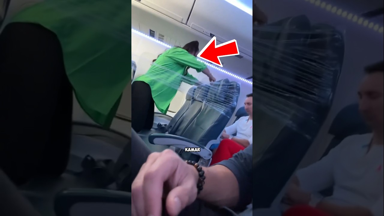 ibu nekat bikin tenda plastik di pesawat