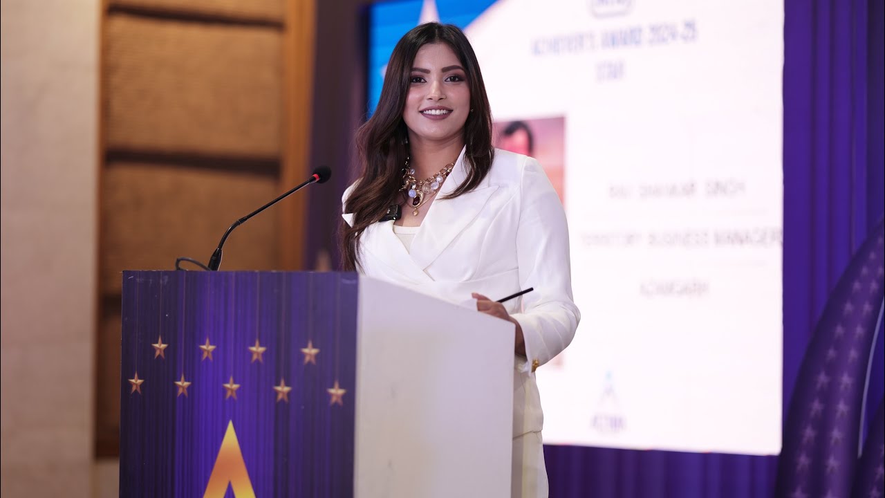 Anchor Rimjhim hosting Star Awards for intas pharmaceuticals with 600+ Achiever’s ✨🎤