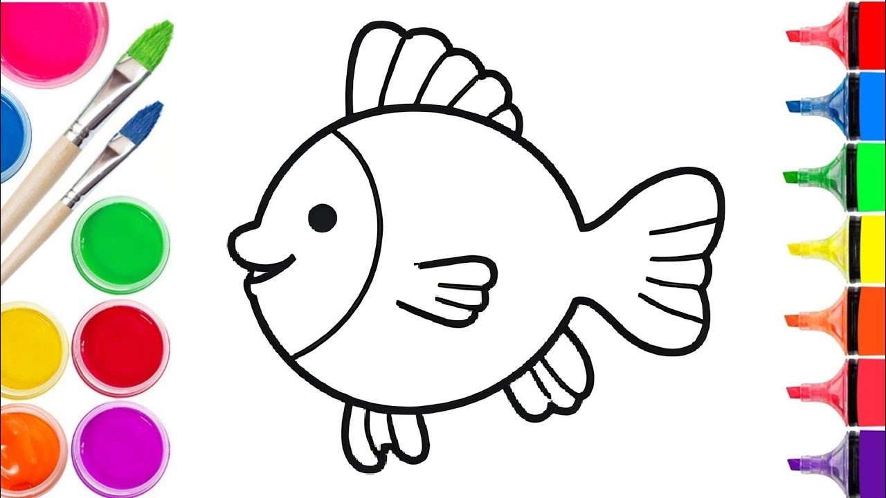How To Draw Fish 🐟 Easy || Fish Drawing For Kids 