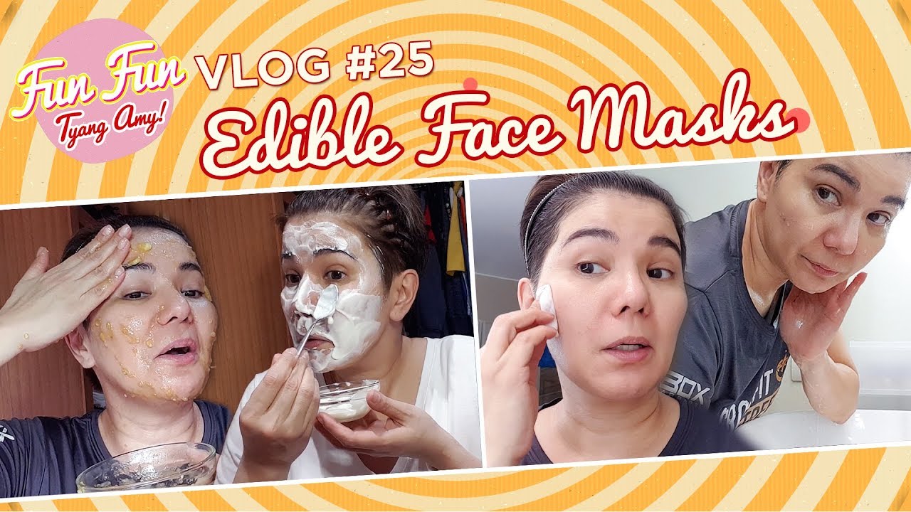 [Fun Fun Tyang Amy] Vlog 25 : Edible Face Masks | Beauty Tips