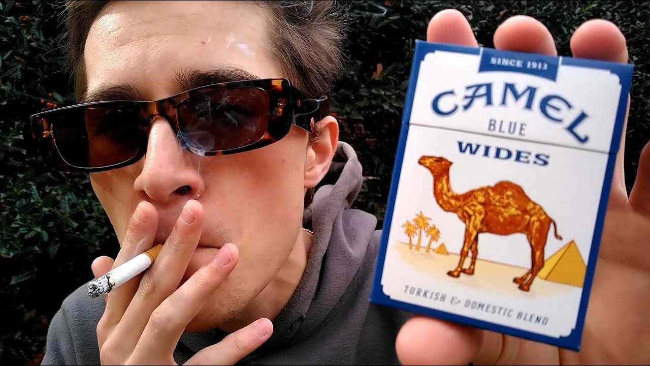 Smoking a Camel Blue Wide Cigarette - Review