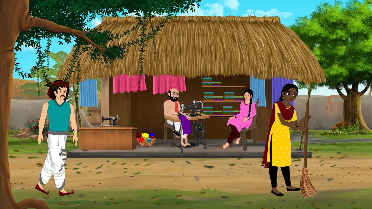गरीब दर्जी का काली और गोरी बेटी || Hindi Kahani | Hindi Story | Moral Story | Cartoon Story