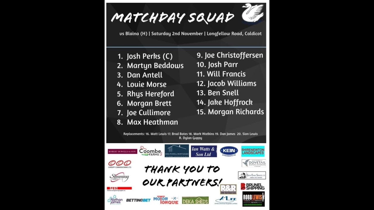 Caldicot RFC 1stXV v Blaina RFC