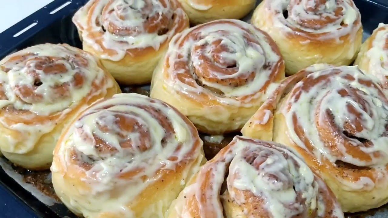 CINNABON 🥨 Amerikancha cinnabon tayyorlash.  СИННАБОН. 😍