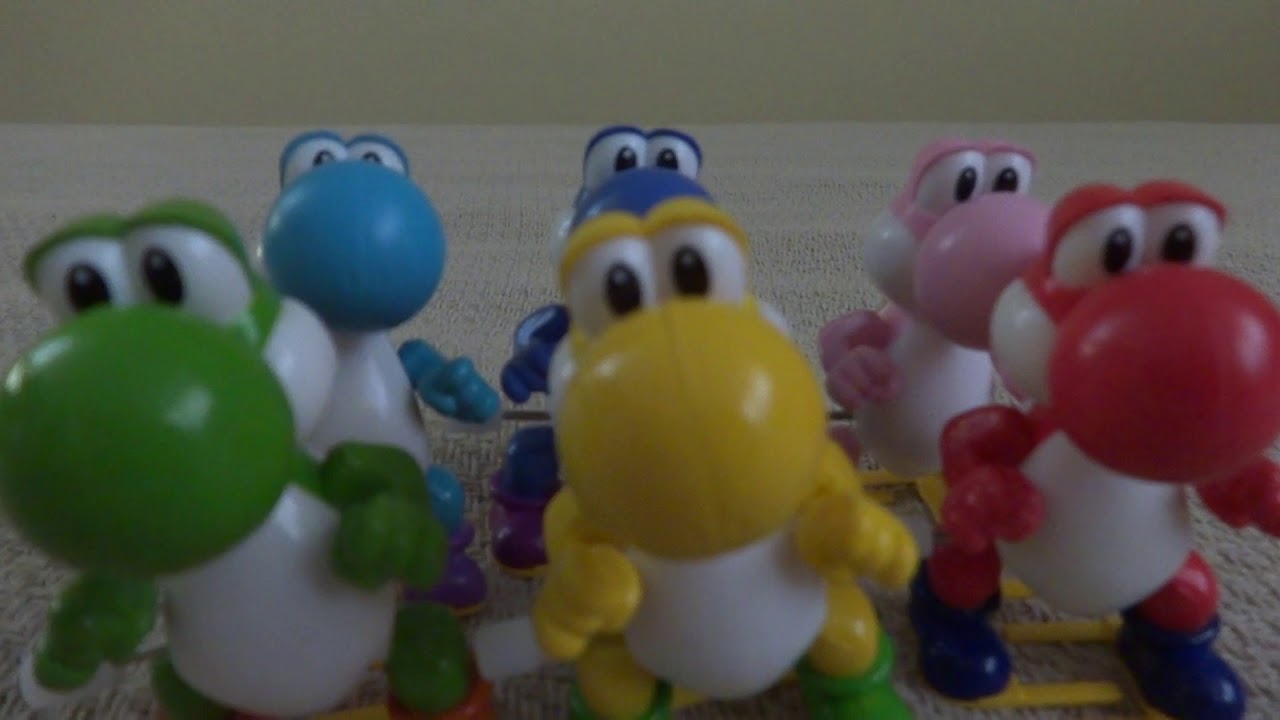 All 6 Yoshi Wind-Up Toys!