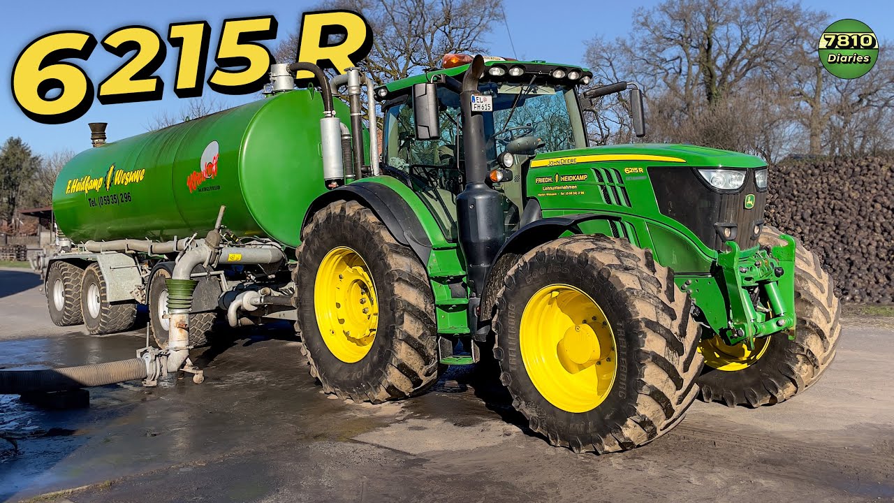 Let’s Drive | Tim’s Saisonstart mit 6215R | Gülle zubringen zum 7R + Tridem | in UHD (4K)