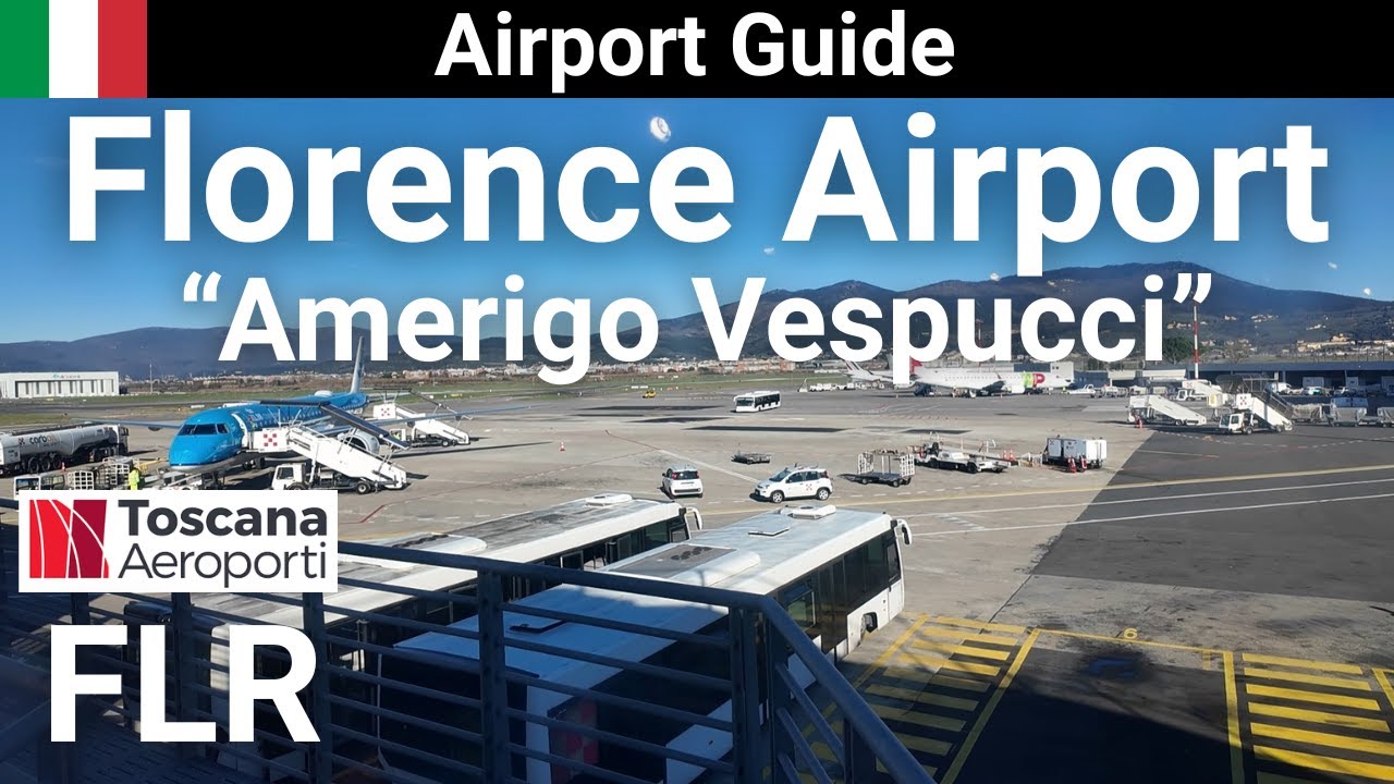 [FLR] Florence Airport Guide, Shops Restaurants, Firenze Italy Amerigo Vespucci