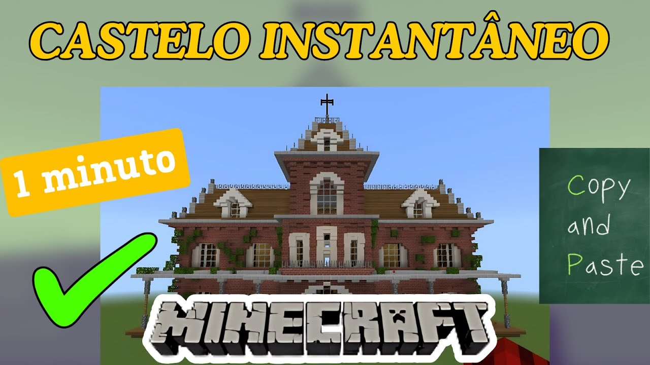 Como construir um CASTELO em 1 minuto (mais recente) | Constru&ccedil;&atilde;o de spawn no Minecraft