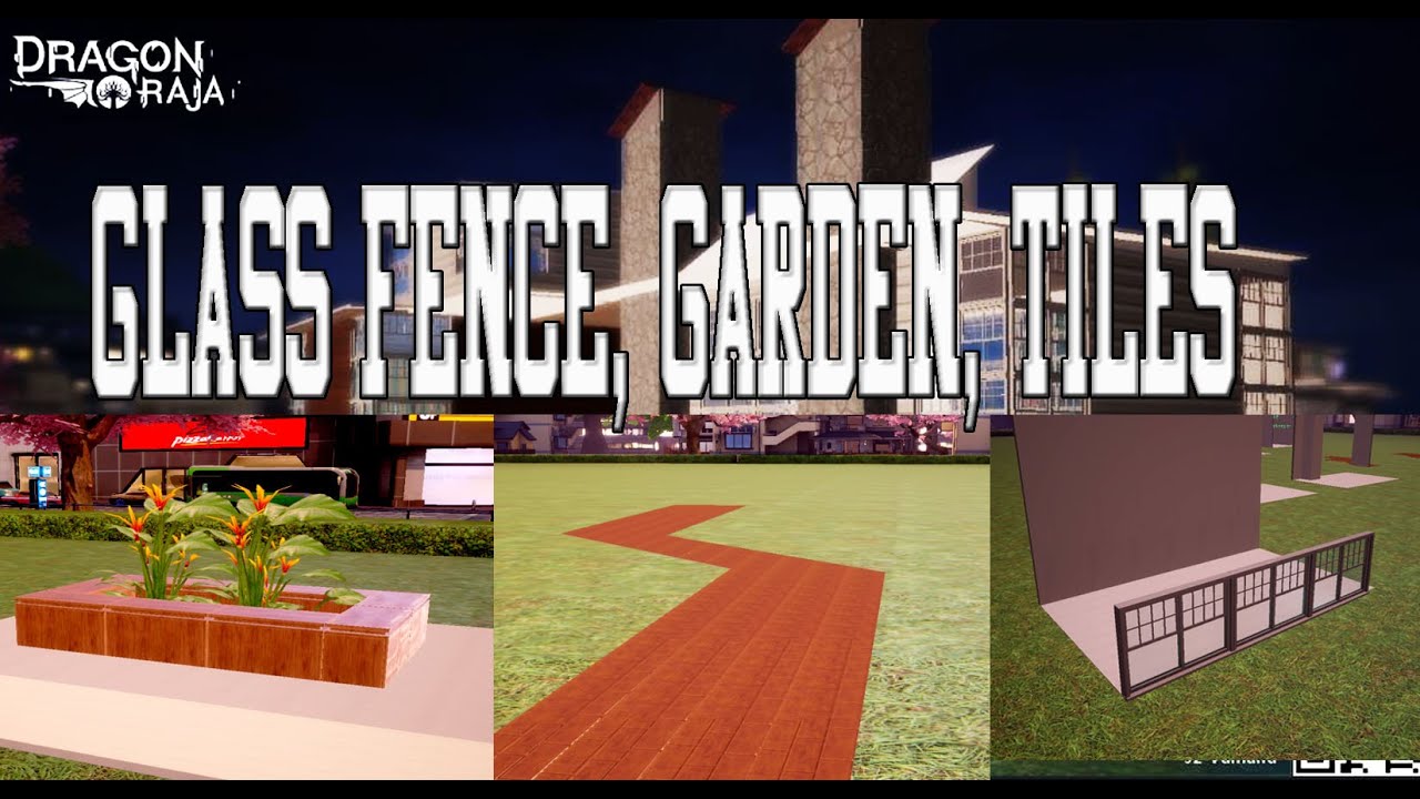 Dragon Raja Housing System Glass Fence |  Floating Balcony | White Tiles | Tiles Outside Pathway