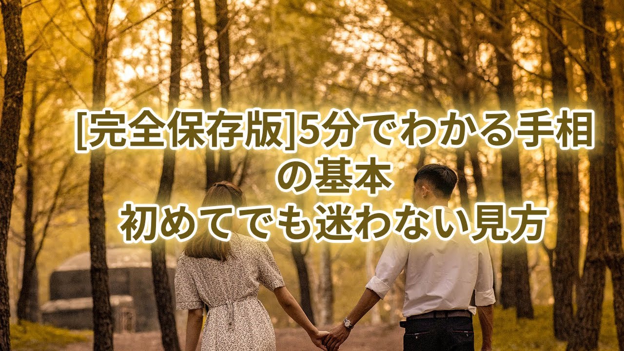 【完全保存版】5分でわかる手相の基本｜初めてでも迷わない見方