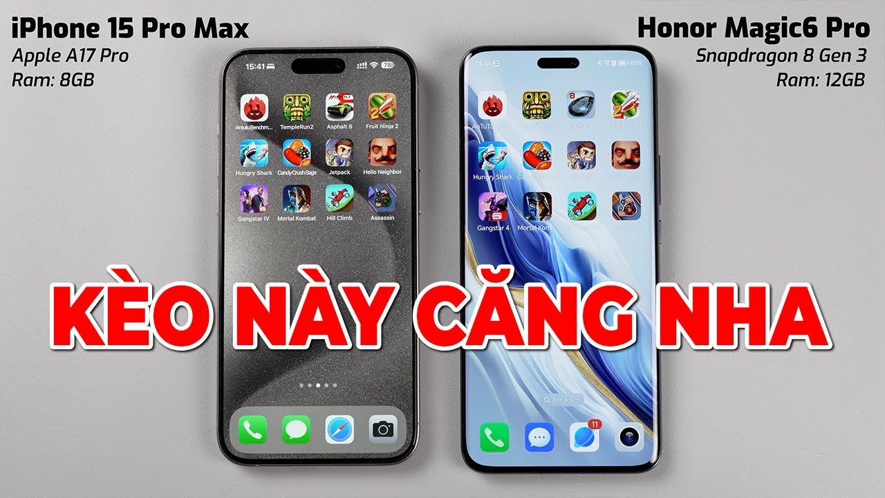 Speedtest iPhone 15 Pro Max vs Honor Magic6 Pro: KÈO NÀY CĂNG NHA!