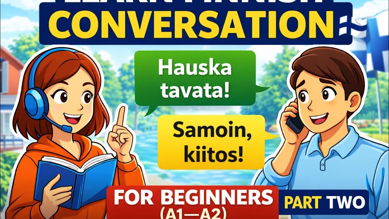 Learn Finnish Conversation Part 2 🇫🇮 | More Easy Daily Finnish (A1–A2)