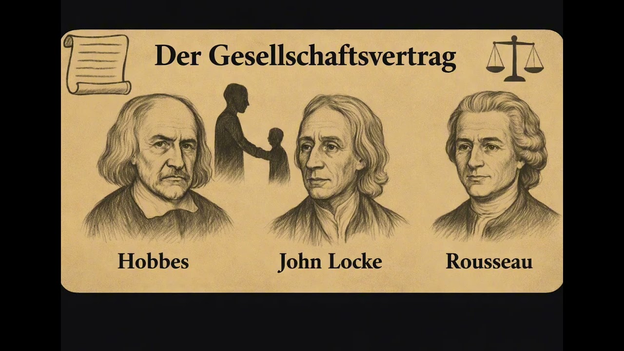 Zustand der Natur: Freiheit oder Chaos? Der Gesellschaftsvertrag: Hobbes, Locke & Rousseau. 