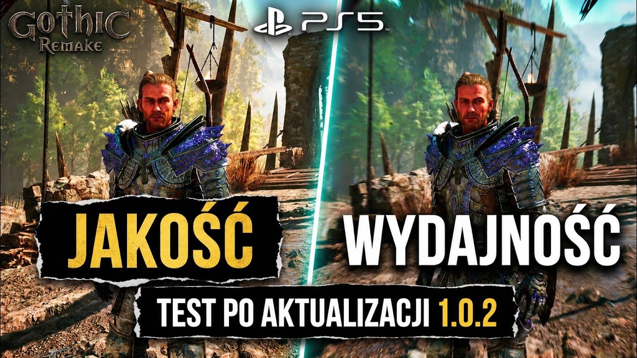GOTHIC REMAKE PL | NOWY UPDATE 1.0.2 TEST TRYB&Oacute;W GRAFICZNYCH I WYDAJNOŚCI NA PS5