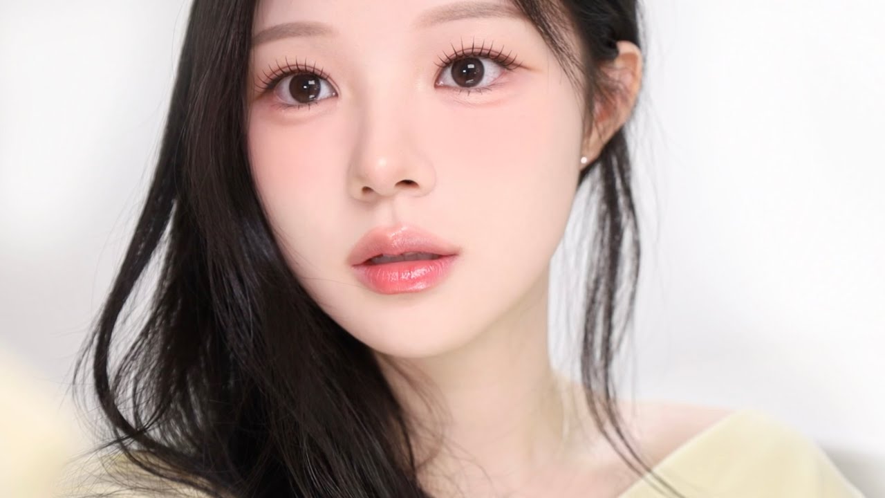 청담샵 스타일의 깔끔 뽀용 피치 메이크업🥛🍑