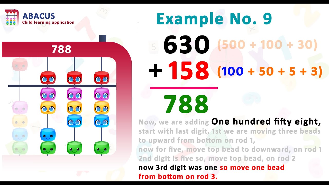 𝗧𝗵𝗿𝗲𝗲 𝗗𝗶𝗴𝗶𝘁𝘀 𝗔𝗱𝗱𝗶𝘁𝗶𝗼𝗻 || Abacus Tutorial || Step by Step Guide || Abacus Addition