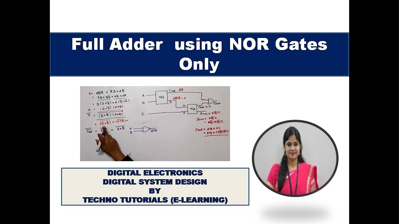 Full Adder using NOR Gates only | full adder using universal gates