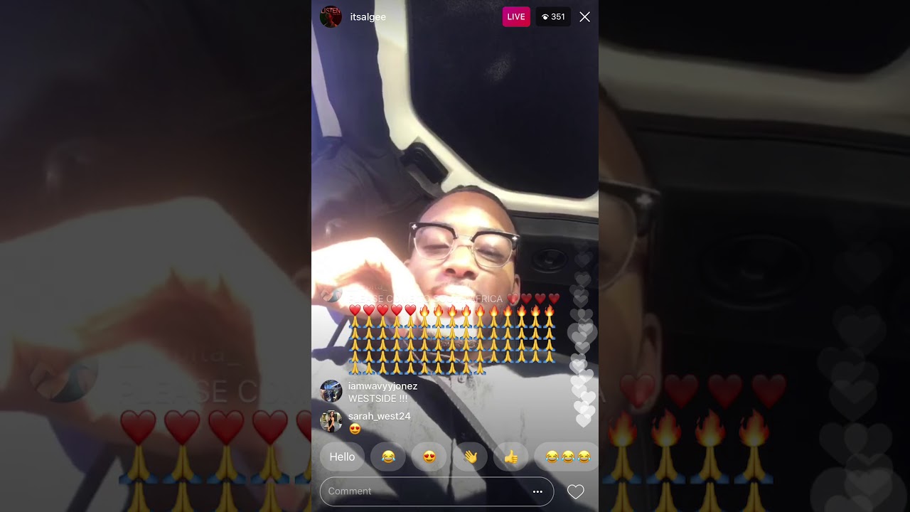 Algee Smith IG live 12/15/17