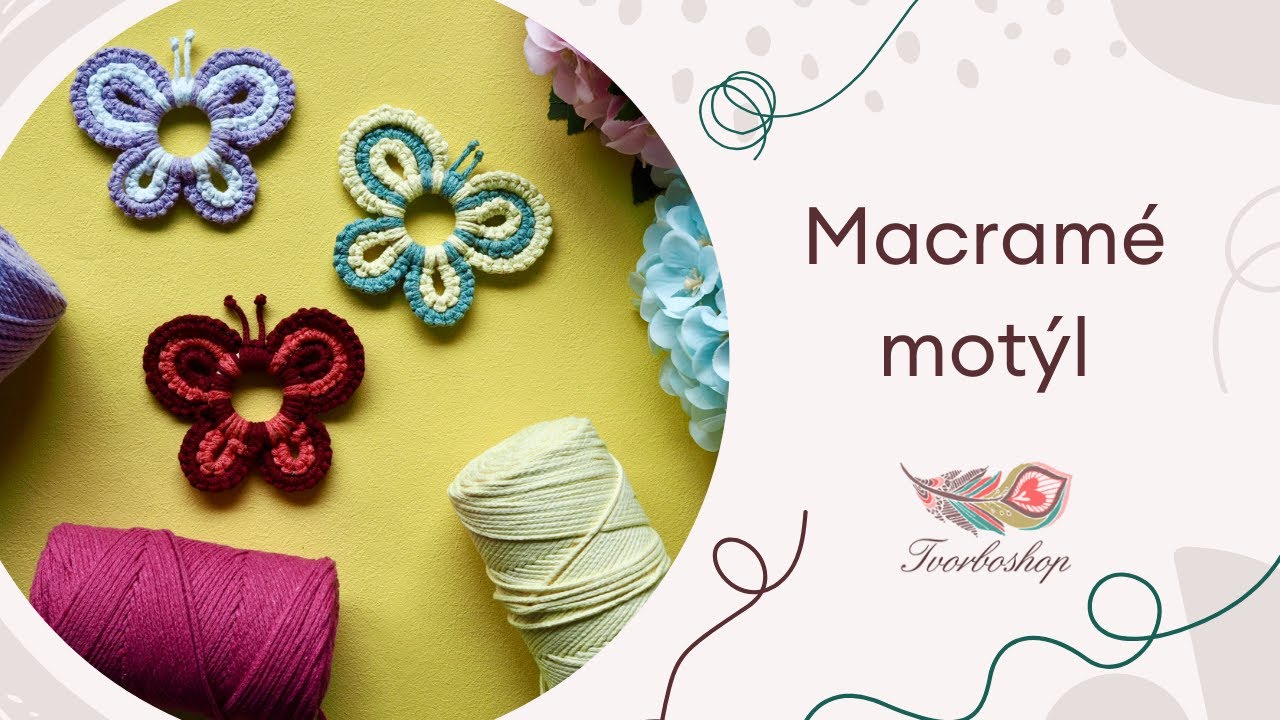 Návod na macramé motýla, kterého zvládnou i děti