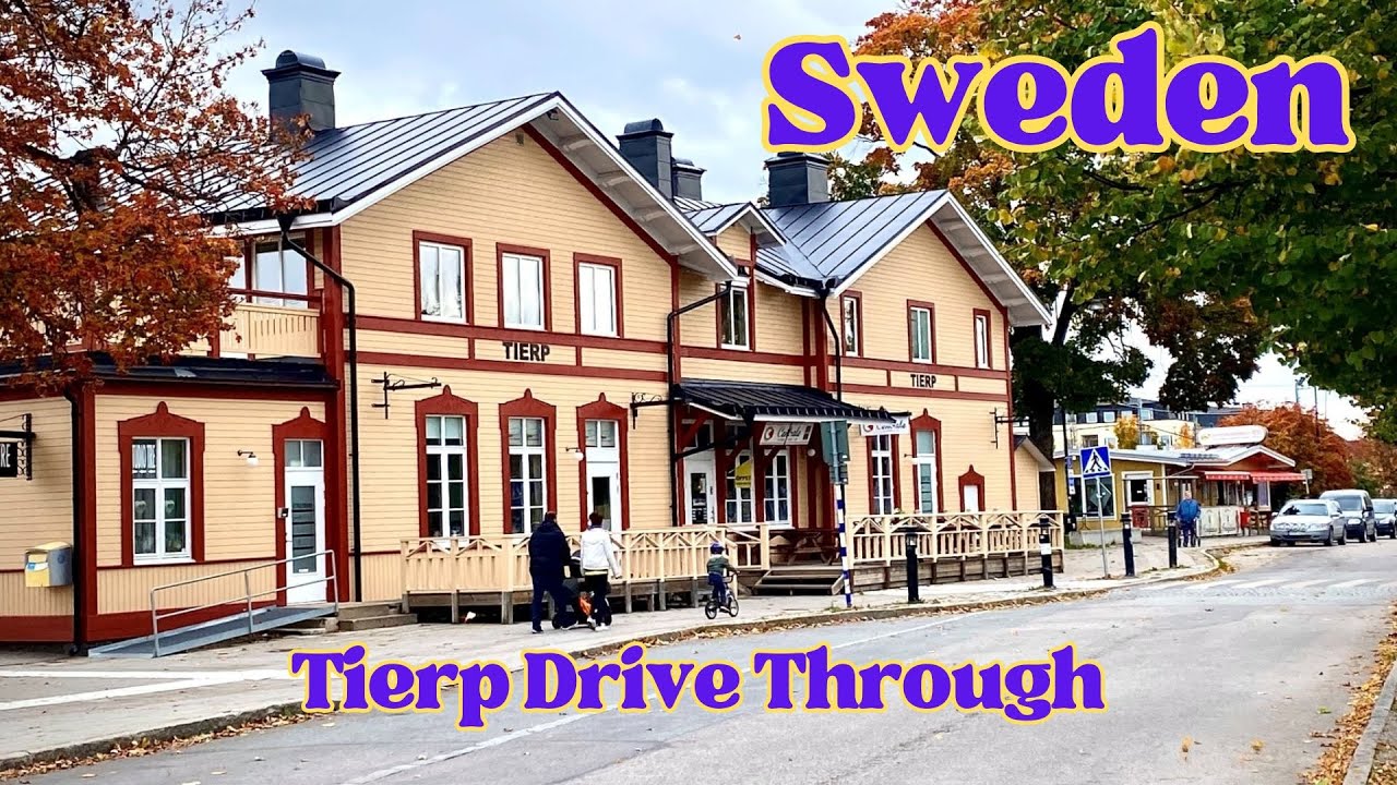 Driving in Sweden Tierp Drive Through.