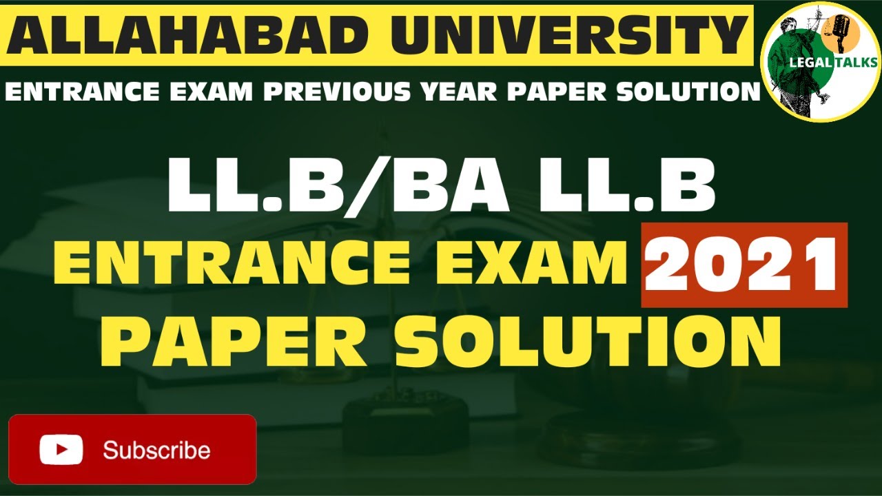 AU LLB Entrance Exam Paper 2021 | LLB Entrance Exam Previous Year Paper | LLB/BA LL.B Entrance Exam