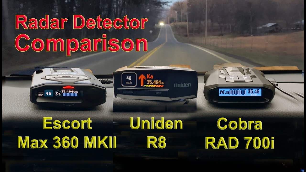 Сравнение радар-детекторов Uniden R8, Escort Max 360 MKII и Cobra 700i