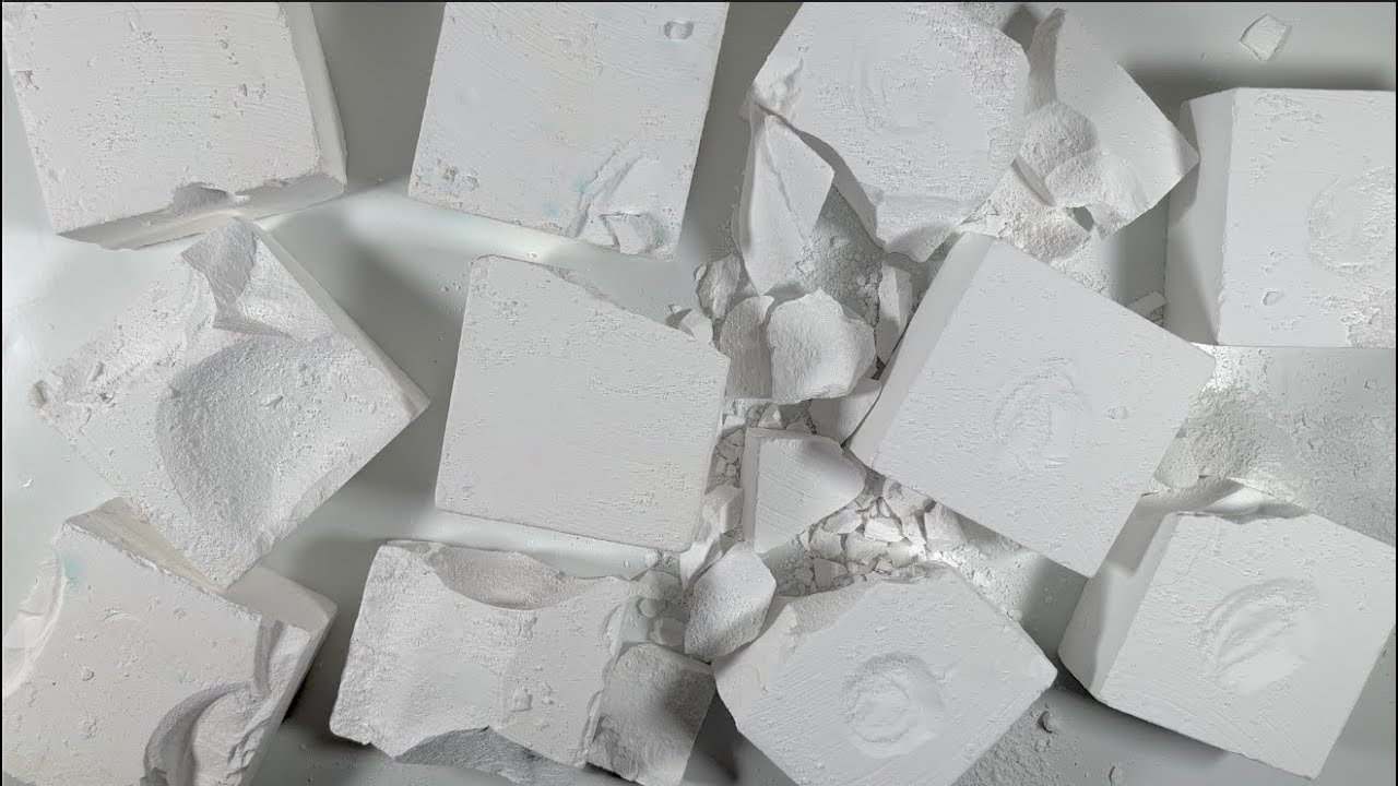 FLAKEY 72 HOUR SOAKED/FROZEN/DEHYDRATED @OxideFabricDollAsmr  FRESH CHALK EXPERIMENT| gym chalk asmr