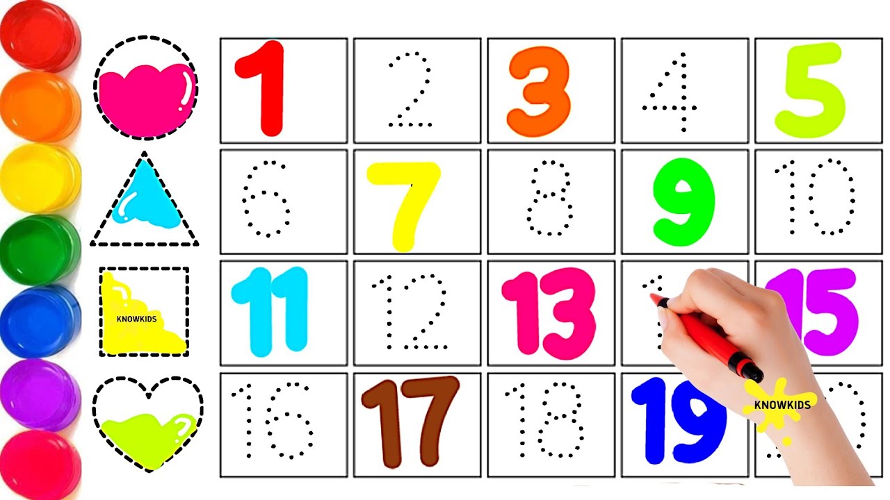 12345 numbers,learn to write & count 1-20,numbers song for kids &Toddlers, 123,1to20 #kids #toddlers