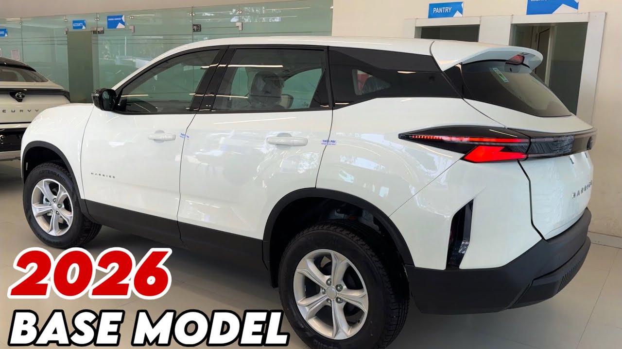 NEW 2026 TATA HARRIER BASE MODEL WHITE || TATA HARRIER 2026 Updated Model Review 
