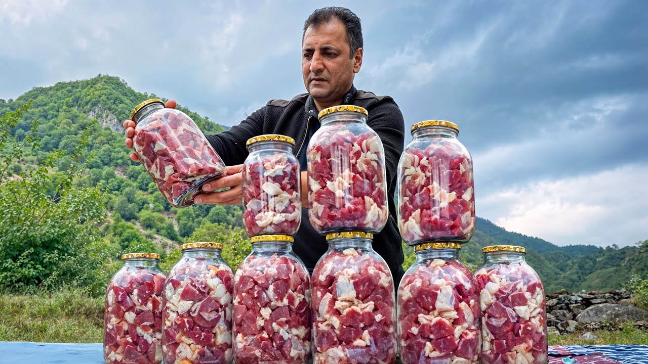 Beef in a Glass Jar 🍖 Ancient Preservation Method for Winter Cooking