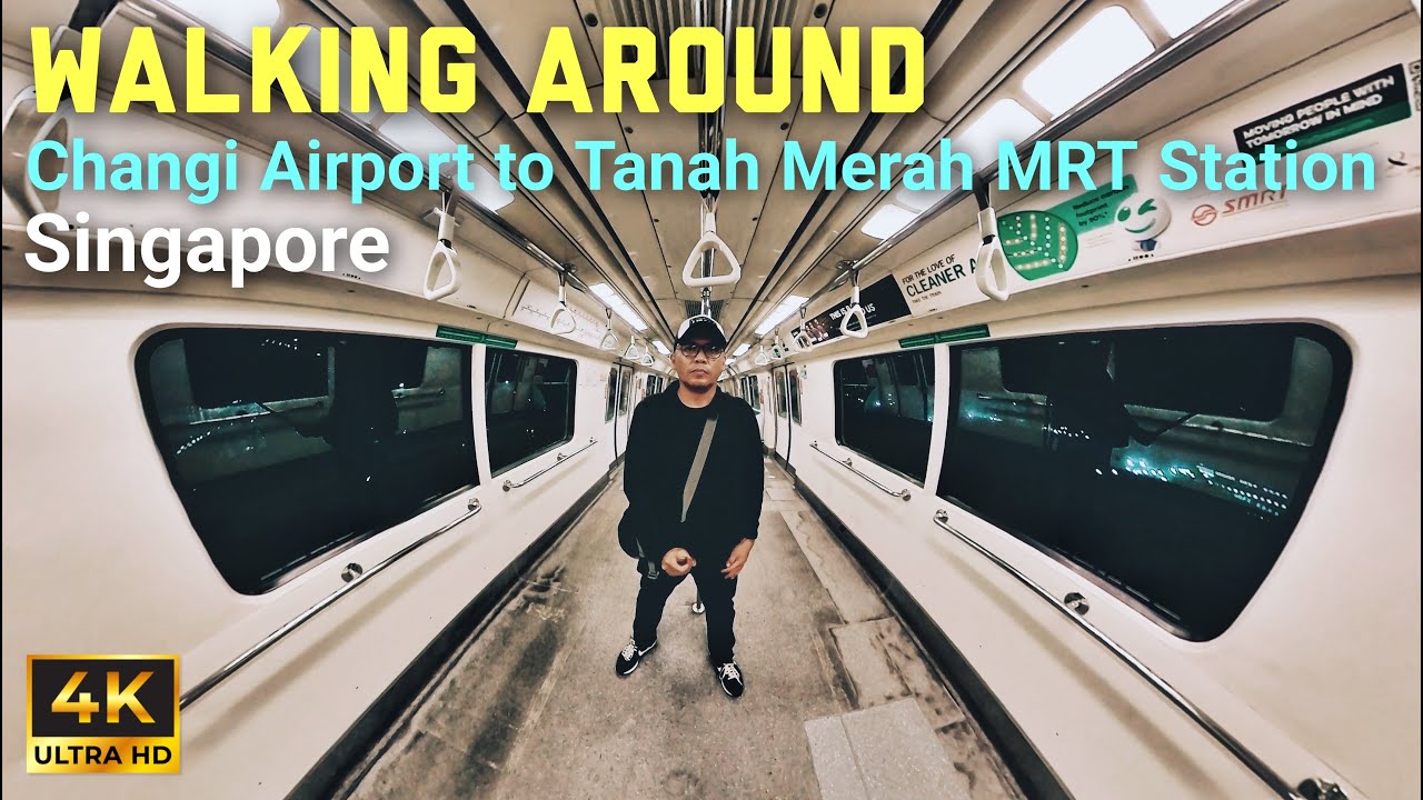 Walking Around Changi Airport to Tanah Merah MRT Station Singapore‼️